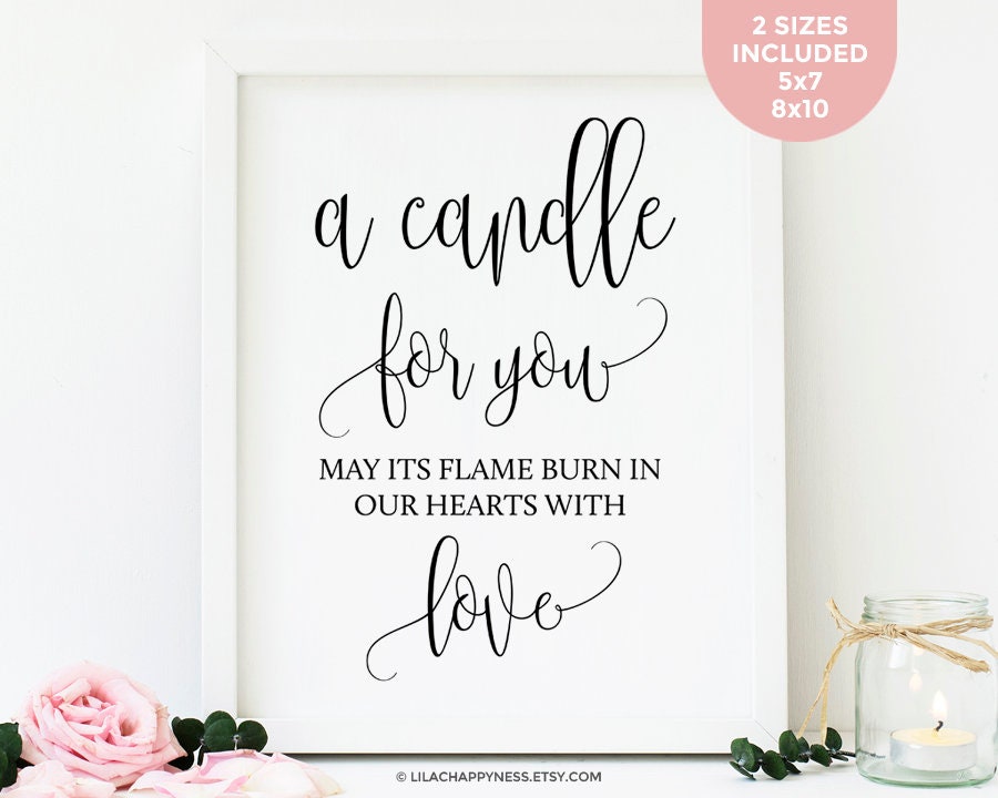 Wedding Favor Sign For Candles Wedding Candle Favors Candle Etsy