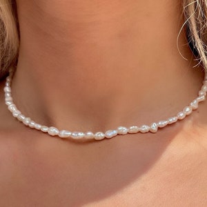 Freshwater pearl necklace Real freshwater pearls Pearl necklace real freshwater pearls Choker necklace Pearl choker Real pearls Freshwater pearls