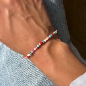 Colorful pearl bracelet colorful bracelet pearls colorful pearl jewelry colorful gift idea for best friend gift set with bracelet and necklace colorful