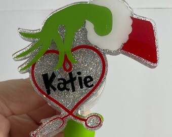 Green Monster Hand Badge Reel