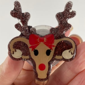 Reindeer Uterus Badge Reel