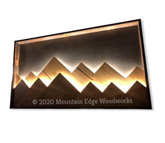 Mountain wall art light cheap up