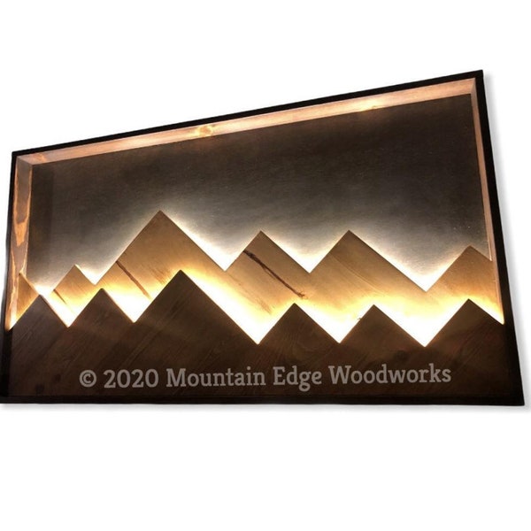 Light up Mountain Art Etsy