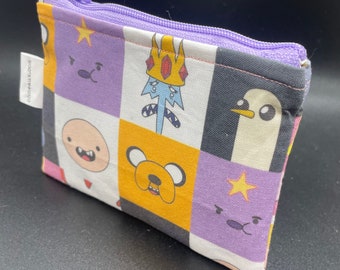 Adventure Time Inspired Zippered Pouch