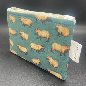 Capybara Zippered Pouch