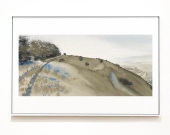 Hill Original Watercolor Painting