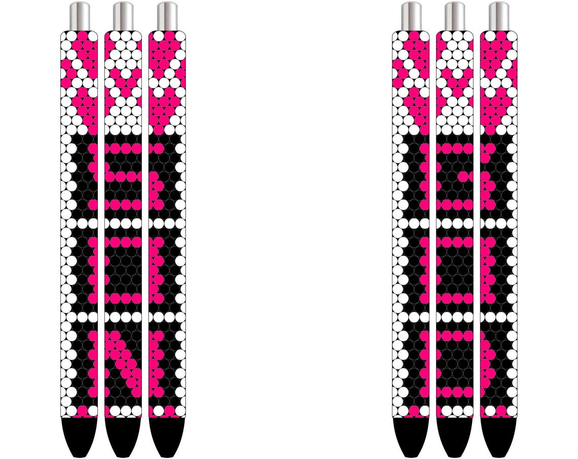 Rhinestone Pen Template Love Heart and Family SS10 Bling PDF for