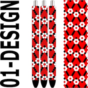 Rhinestone Pen Template – Heart and Daisy SS10 Bling PDF for Inkjoy, Makerflo & DFR Pens