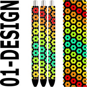 Strassstift Vorlage – Neon Gänseblümchen SS10 Bling PDF für Inkjoy, Makerflo & DFR Pens