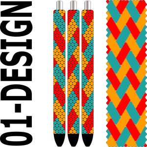 Rhinestone Pen Template – Herringbone SS10 Bling PDF for Inkjoy, Makerflo & DFR Pens