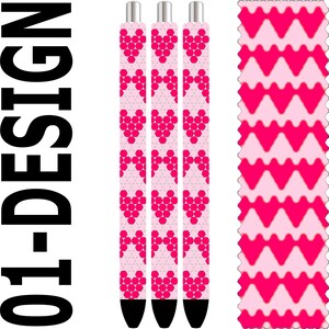 Rhinestone Pen Template – Heart SS10 Bling PDF for Inkjoy, Makerflo & DFR Pens