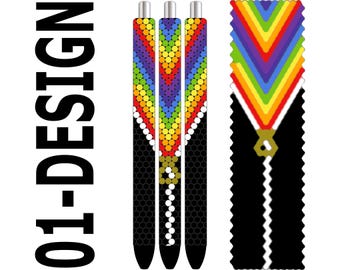 Rhinestone Pen Template – Rainbow Arrow SS10 Bling PDF for Inkjoy, Makerflo & DFR Pens