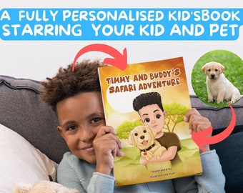 Fully Personalized Children's Book, Starring Your Kid & Pet | Customized Children's Books | Birthday Gift for Kids | Custom Kid's Book |Gift