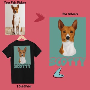 Personalized Pet T-Shirt Pet T-Shirt Pet Lover Gift Apparel for Pet Lovers Custom Tshirt Dog Tshirts Cat T-Shirts Dog Mom Gift image 3