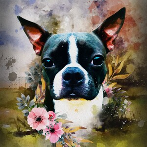 Custom Pet Portrait Digital Copy Digital Watercolor image 7