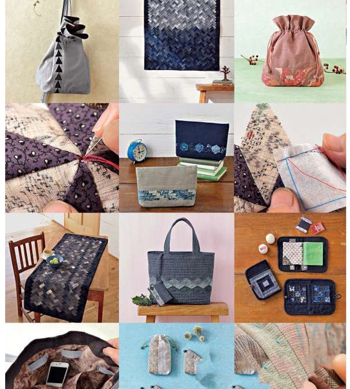 Japanese patchwork quilting patterns pdf quilting bags Etsy