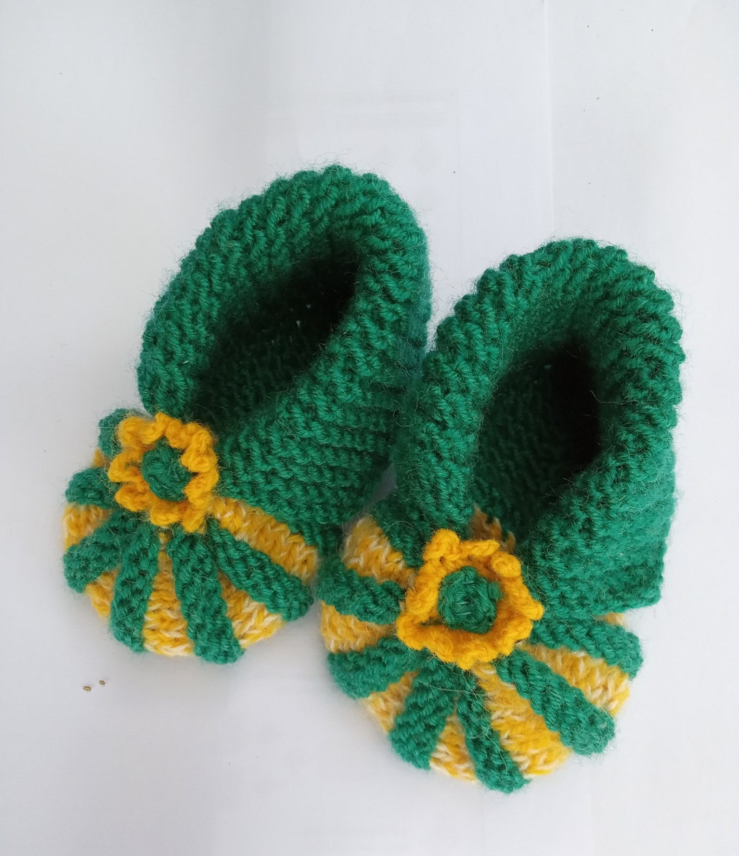 GREEN YELLOW Slippers - Etsy
