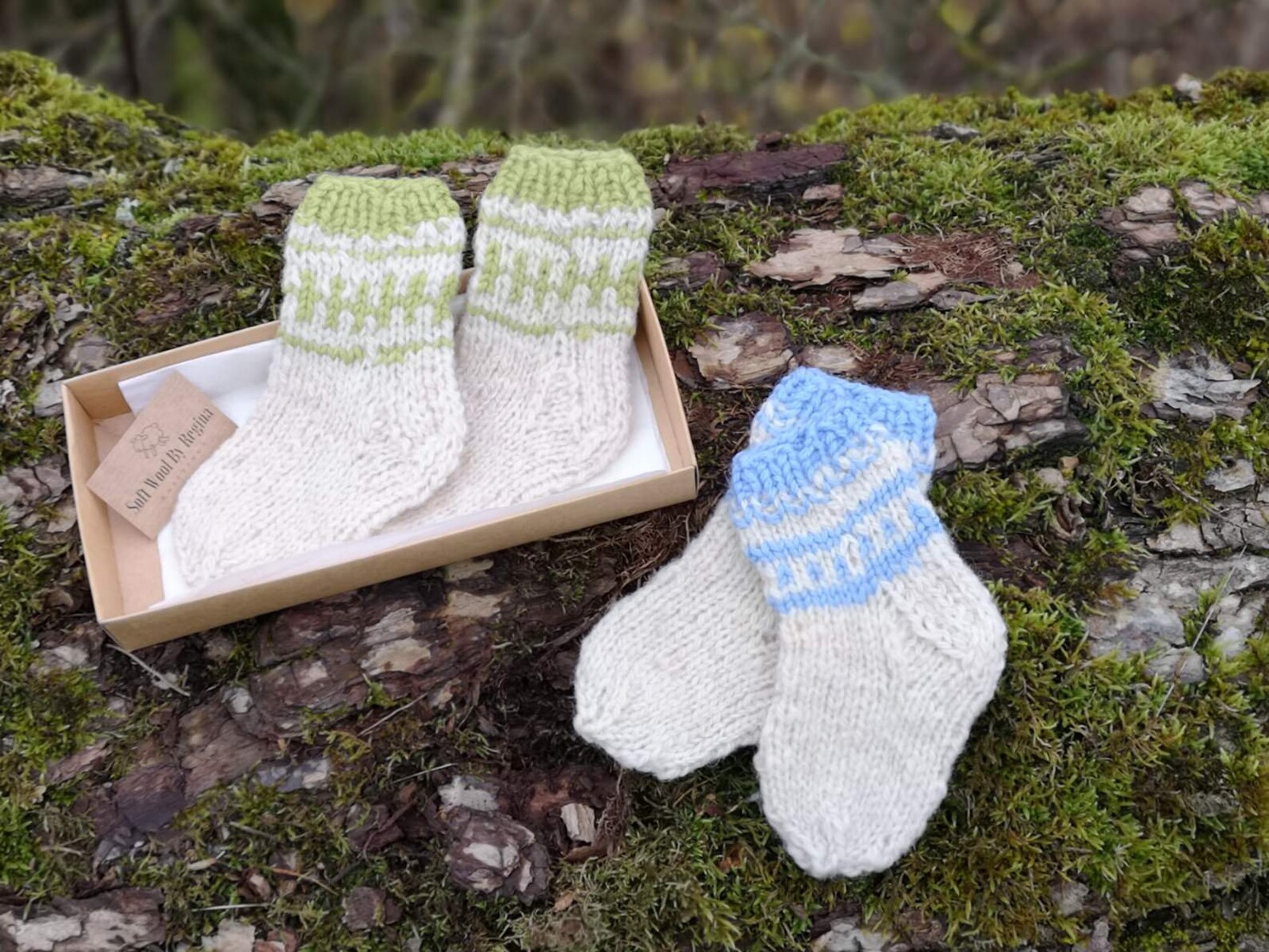 Knitted Wool Socks for 36 Months Age Twins Babies Toddlers Etsy UK