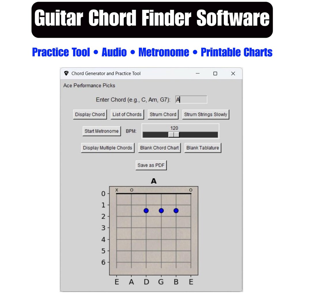 Guitar Chord Finder Software for Windows Practice Tool With Audio ...