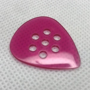 Red Guitar Pick Gift for Musician Unbreakable Pick for Bass Player Plectrum for Guitarist Collectible Gift with Grip Hole 351 Size