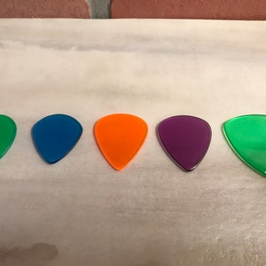 The Variety Pack!  Set of 5 Force Handmade Guitar Picks - Random Color Combination - Storage Box Included