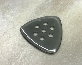 E-Gitarren-Plektrum Geschenk für Gitarristen grauer unzerbrechlicher Plektrum für Bass Spieler Plektrum für Gitarrist Sammlergeschenk mit Griffloch in Dreiecksform