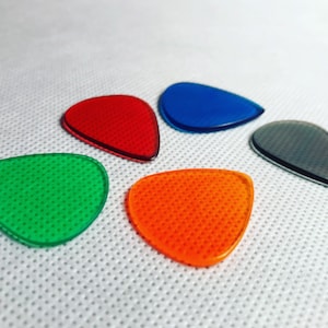 The Pick Pack!  Set of 5 Force Handmade High-Performance Guitar Picks - Any Color Combination - Standard 351 Shape - Storage Box Included
