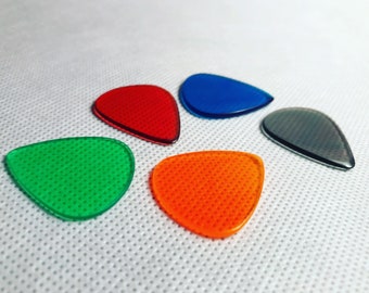 The Pick Pack!  Set of 5 Force Handmade High-Performance Guitar Picks - Any Color Combination - Standard 351 Shape - Storage Box Included
