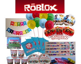 Roblox Etsy - roblox cake topper roblox party supplies roblox birthday roblox