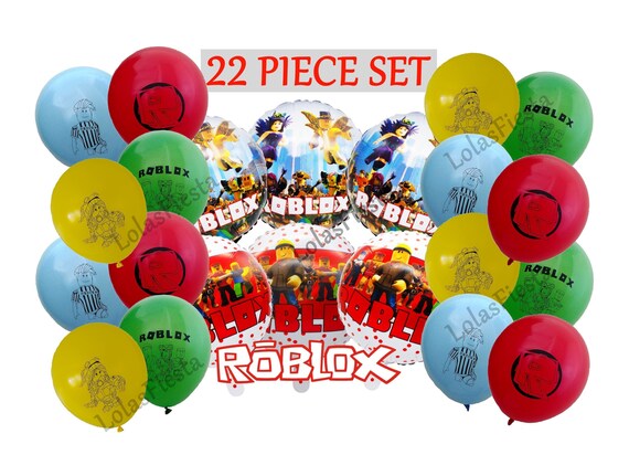 22 Pc Roblox Balloon Set Other Set Options Roblox Birthday Etsy - 22 pc roblox balloon set other set options roblox birthday etsy