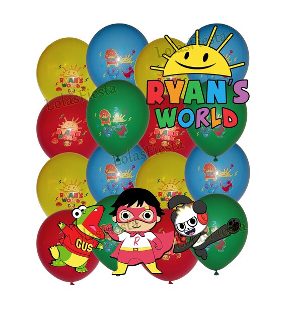 Ryans World Balloons Ryans World Toy Review Plates Cups Boxes Temporary Tattoos Cupcake Toppers Birthday Party Supply Decorations - welcome to ryans toys world party roblox