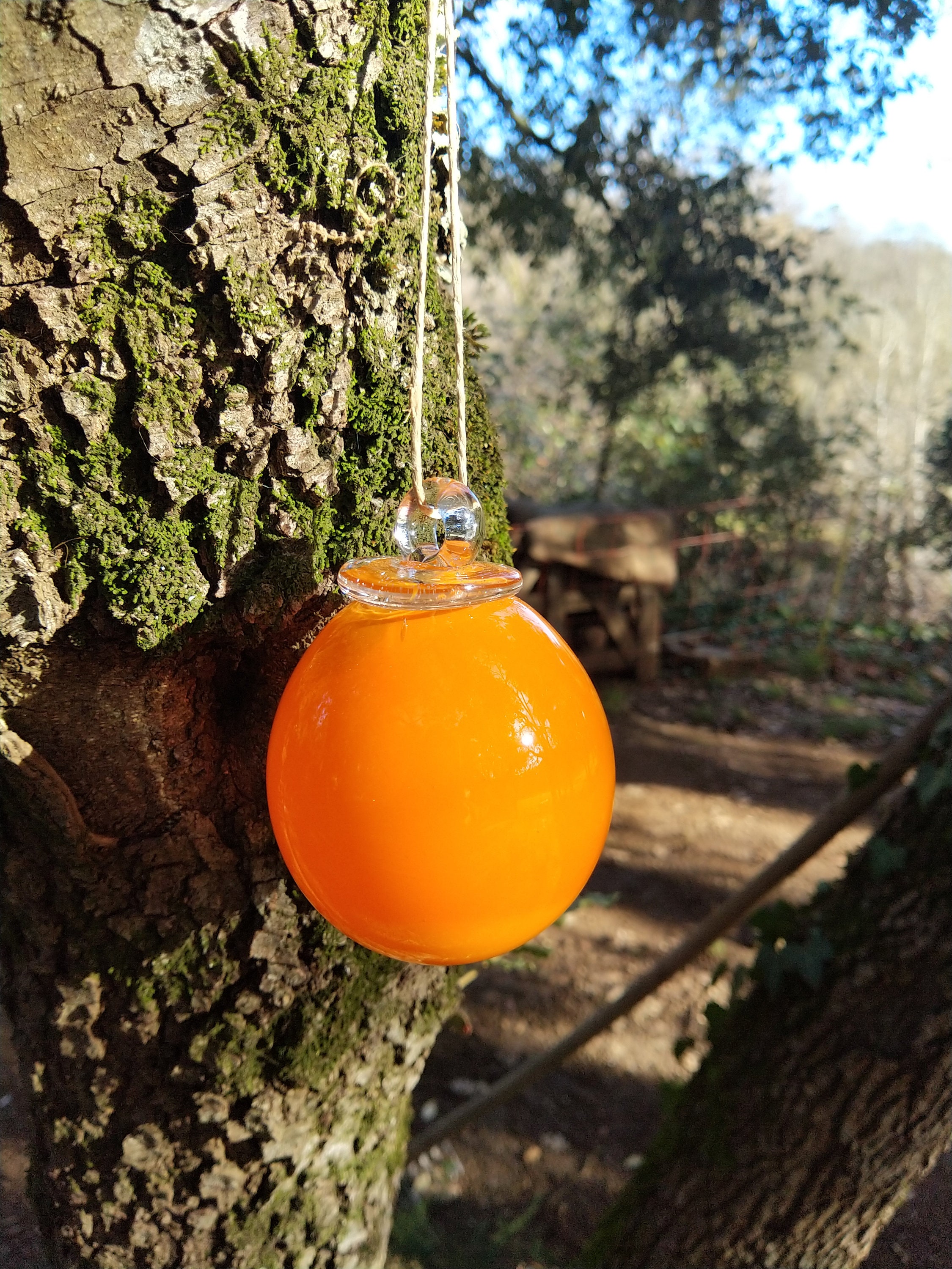 Boule en Verre Soufflé Orange