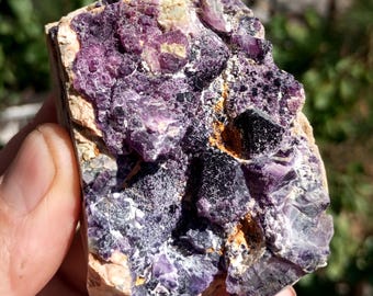 Purple Fluorite Crystal Cluster, Turkish Mineral Specimen