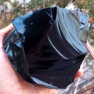 Big Pieces Raw Black Obsidian