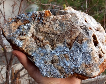 6 Lb 11,5 Oz XXL Rare Metalic Stibnite Crystal Cluster Antimony Ore