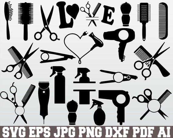 Hairdresser Svg Cut File Hairdresser Bundle Svg Etsy