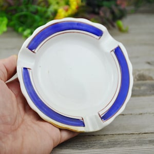 Antique porcelain Ashtray . desk ashtray . gift for the smoker . Made in Ukraine 1950s