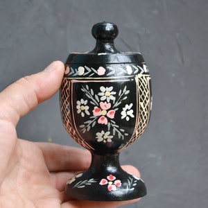 Vintage Hand-Painted Wooden Jewelry Box: Lily of the Valley, USSR Decor