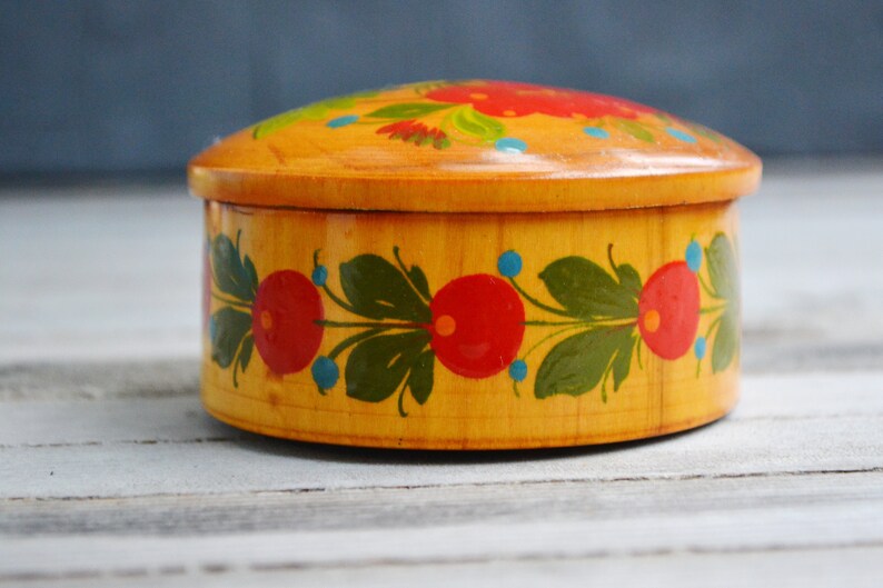 Vintage wooden Jewelry Box Unique Rare Russian Jewelry Box USSR 1970s Trinket Storage Retro Home Decor Lily of the Valley
