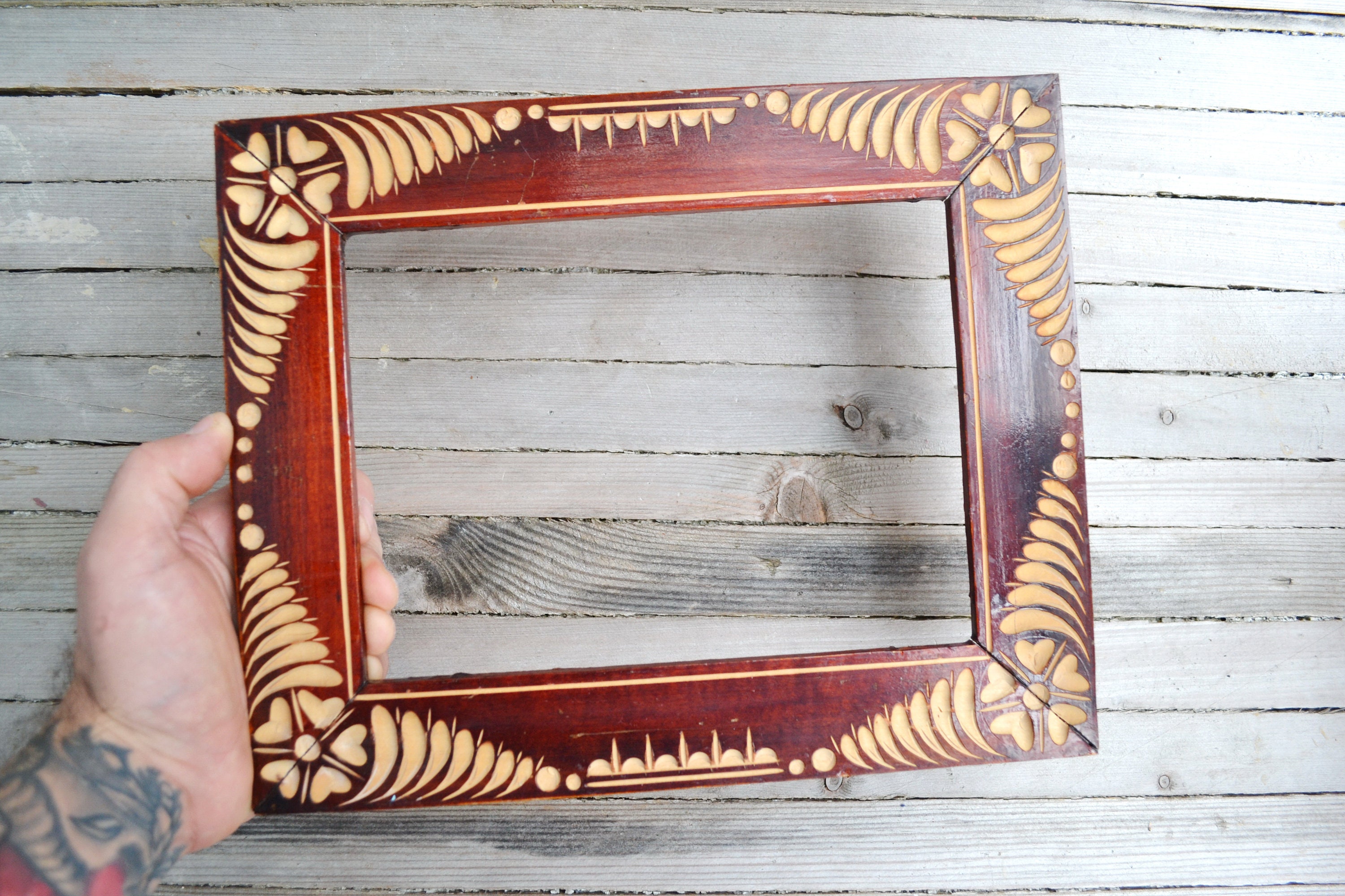 Antique Set 3 Wooden picture Frame . Carved Photo Frame . Old Etsy