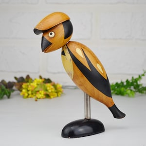 Vintage Bird Corkscrew Wine Opener, 1970s Ukrainian Decor, Retro Barware Gift, Rare Figurine Bottle Opener