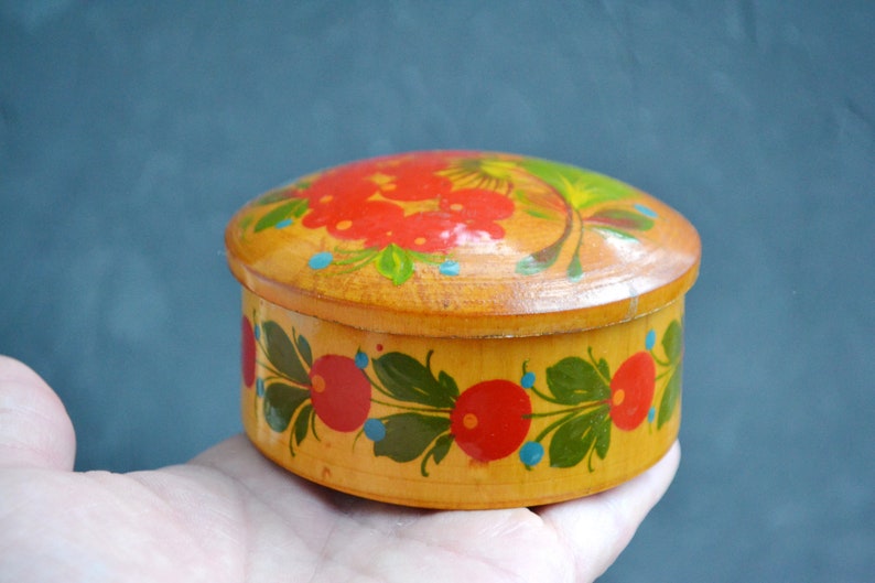 Vintage wooden Jewelry Box Unique Rare Russian Jewelry Box USSR 1970s Trinket Storage Retro Home Decor Lily of the Valley