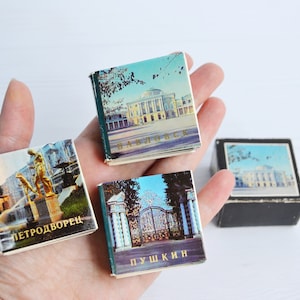 Rare USSR Miniature Postcard Albums: Petrodvorets, Pavlovsk, Pushkin (1973)