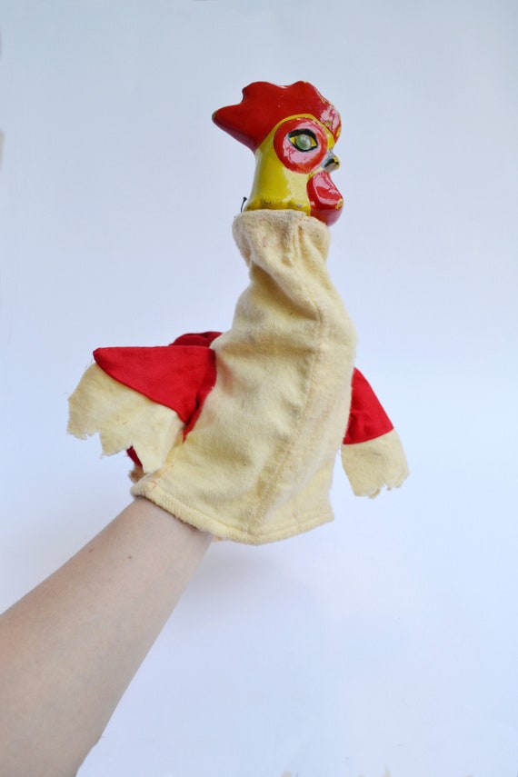 rooster hand puppet