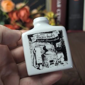 Vintage Empty Weisenbach Porcelain Miniature Bottle - Collectible German Barware Decor
