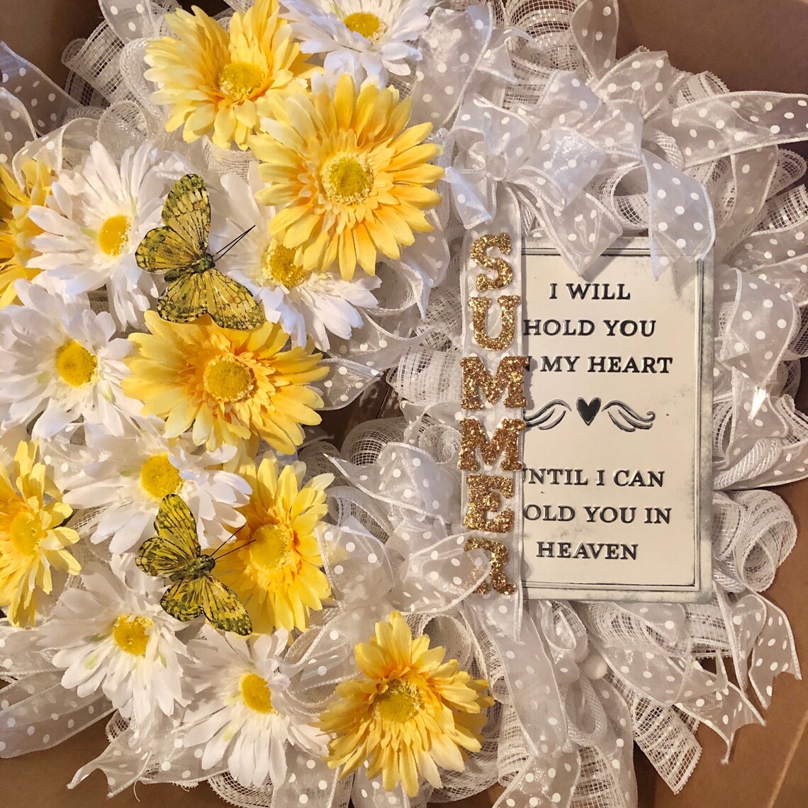 Memorial Wreath Custom Order Memory Wreath Grief Wreath Etsy