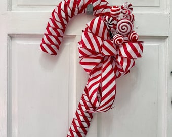 Candy Cane made CUSTOM in Red and White,Candy Cane, Red Candy Cane, Christmas Decor, Candy Cane Decor, Red White Large Candy Cane