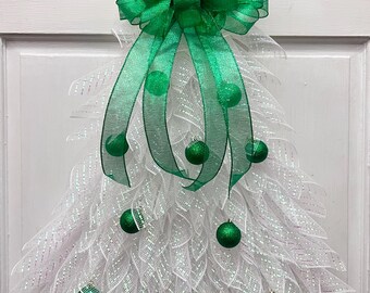 Christmas Custom Tree Wreath can hang anywhere. Christmas Tree Wreath is a hanger for anywhere in your home. This one is ready to ship !