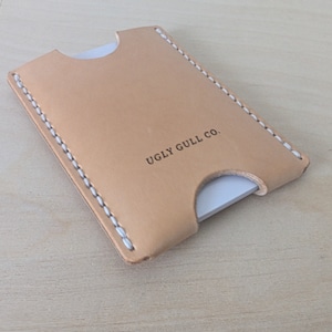 Cartera de cuero natural, EDC, cartera para hombre, cartera de cuero Buttero, cartera hecha en Michigan, cartera de bolsillo frontal, regalo para hombre.