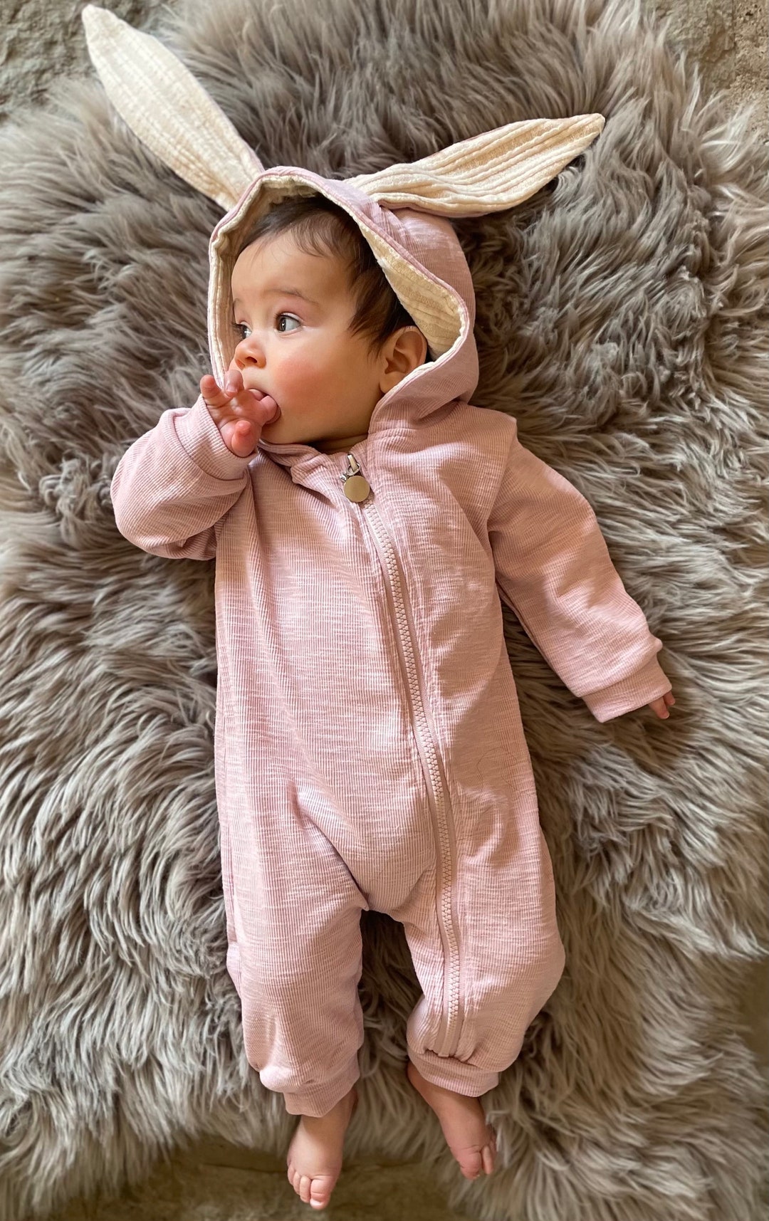 Baby Romper - Cute Bunny Design | 0-6 Months